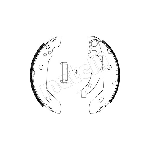 Bremsbackensatz Metelli 53-0235 für Mercedes Benz Mercedes Benz Mercedes Benz