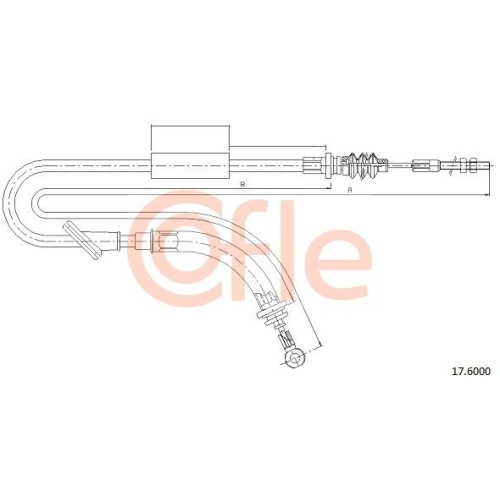 Seilzug Feststellbremse Cofle 17.6000 für Kia Vorne
