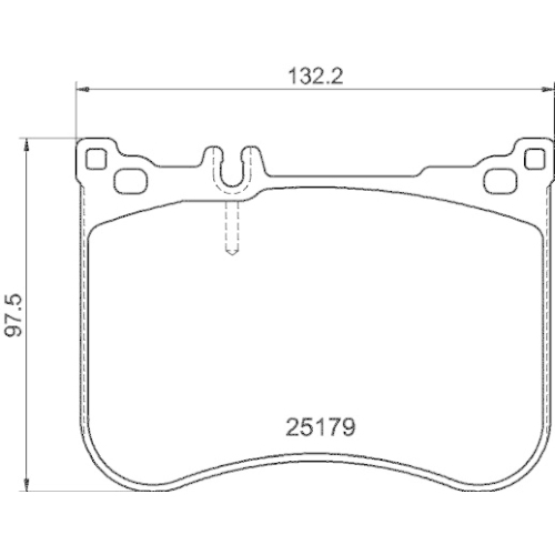 Bremsbelagsatz Scheibenbremse Hella Pagid 8DB 355 021-211 für Mercedes Benz