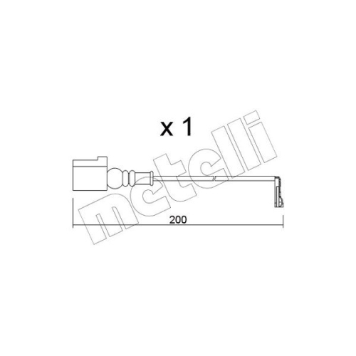 Warnkontakt Bremsbelagverschleiß Metelli SU.349 für Audi Vorderachse