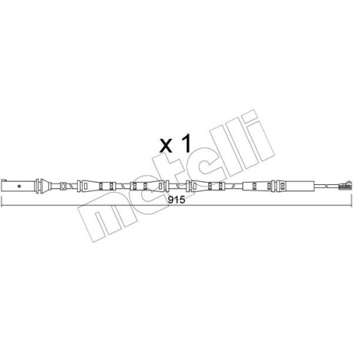 Warnkontakt Bremsbelagverschleiß Metelli SU.351 für Bmw Hinterachse