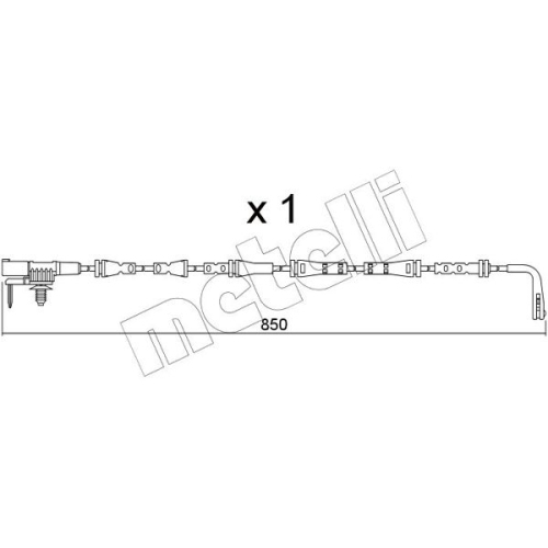 Warnkontakt Bremsbelagverschleiß Metelli SU.352 für Land Rover Hinterachse