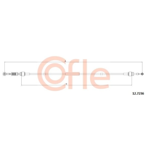 Seilzug Schaltgetriebe Cofle 12.7236 für Fiat