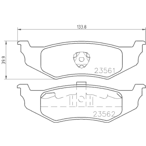 Bremsbelagsatz Scheibenbremse Hella Pagid 8DB 355 018-661 für Chrysler