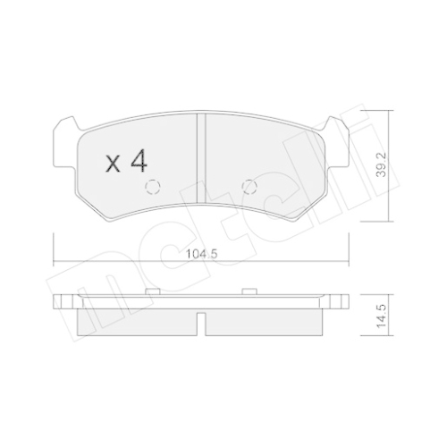 Bremsbelagsatz Scheibenbremse Metelli 22-0511-0 für Suzuki Chevrolet Daewoo