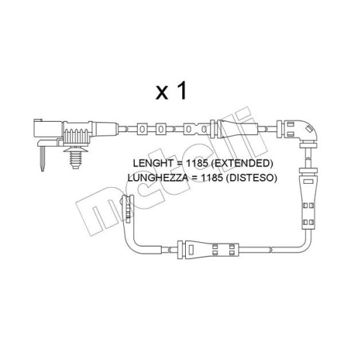Warnkontakt Bremsbelagverschleiß Metelli SU.353 für Land Rover Vorderachse