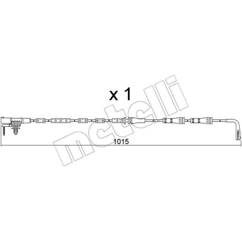 Warnkontakt Bremsbelagverschleiß Metelli SU.357 für Land Rover Hinterachse