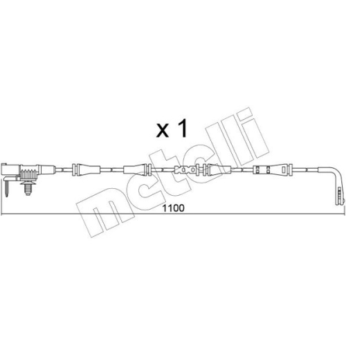 Warnkontakt Bremsbelagverschleiß Metelli SU.358 für Land Rover Vorderachse