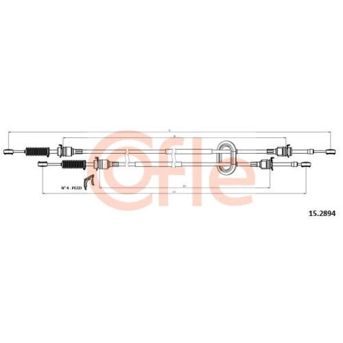 Seilzug Schaltgetriebe Cofle 15.2894 für Nissan Opel Renault