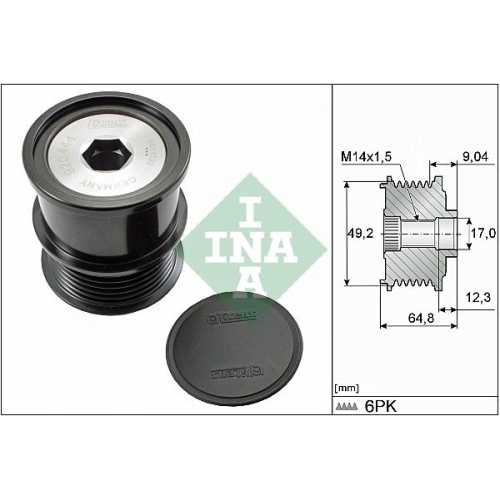 Generatorfreilauf Ina 535 0284 10 für Ford