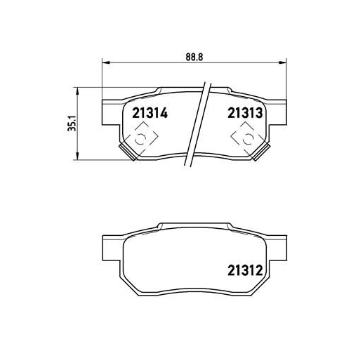 Bremsbelagsatz Scheibenbremse Brembo P28017 Prime Line für Honda Isuzu Mazda MG