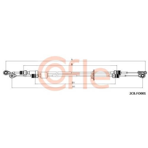 Seilzug Schaltgetriebe Cofle 2CB.FO001 für Ford