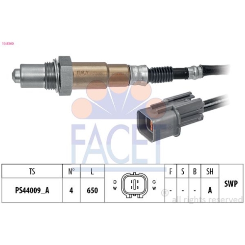 Lambdasonde Facet 10.8360 Made In Italy - Oe Equivalent für Hyundai Kia