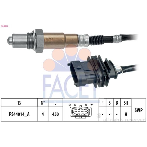 Lambdasonde Facet 10.8362 Made In Italy - Oe Equivalent für Opel Vauxhall