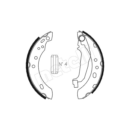 Bremsbackensatz Metelli 53-0284 für Nissan Hinterachse