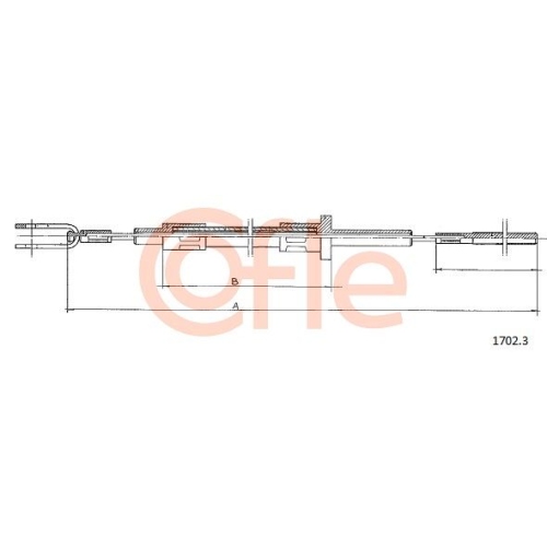 Seilzug Kupplungsbetätigung Cofle 1702.3 für Iveco