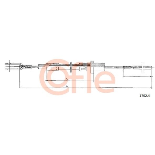 Seilzug Kupplungsbetätigung Cofle 1702.4 für Iveco