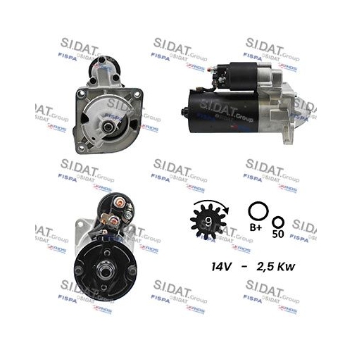 Starter Sidat S12BH0003A2 für Alfa Romeo Citroën Daf Fiat Lancia Peugeot