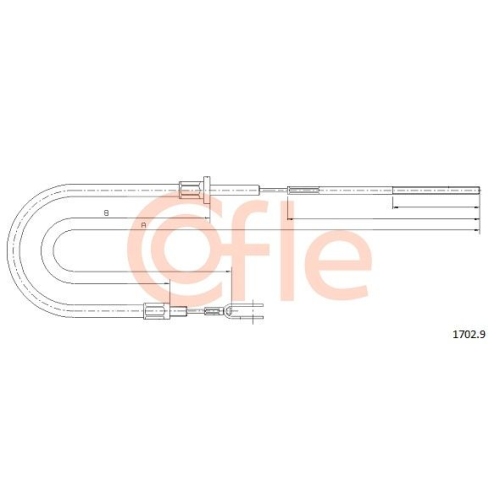 Seilzug Kupplungsbetätigung Cofle 1702.9 für Iveco