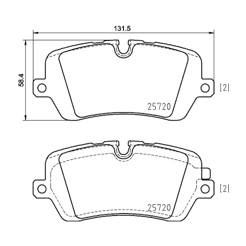 Bremsbelagsatz Scheibenbremse Hella Pagid 8DB 355 020-361 für Land Rover