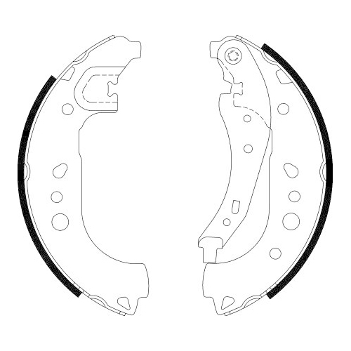 Bremsbackensatz Hella Pagid 8DB 355 022-281 für Renault Smart Hinterachse