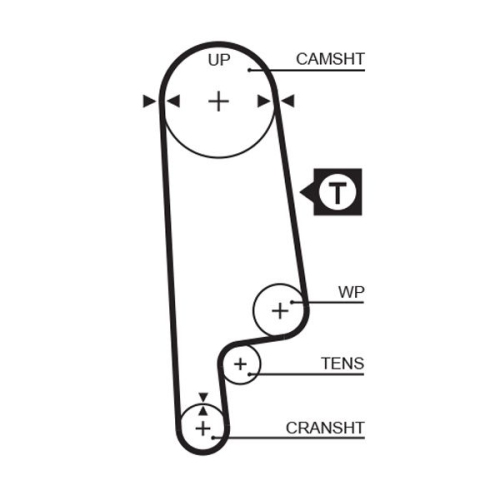 Zahnriemen Gates 5232XS Powergrip® für Honda Dana