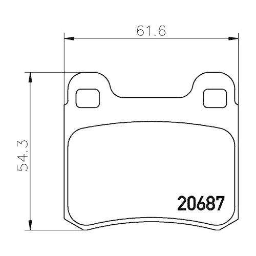 Bremsbelagsatz Scheibenbremse Hella Pagid 8DB 355 007-351 für Mercedes Benz