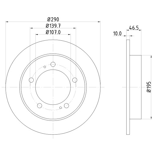 Hella Pagid 2X Bremsscheibe Vorderachse Pro für Suzuki