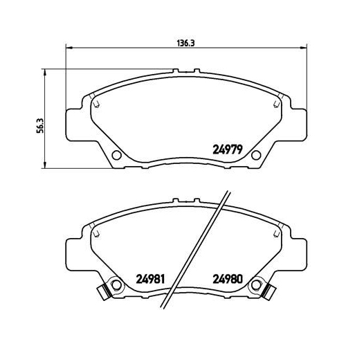 Bremsbelagsatz Scheibenbremse Brembo P28050 Prime Line für Honda Honda (gac)