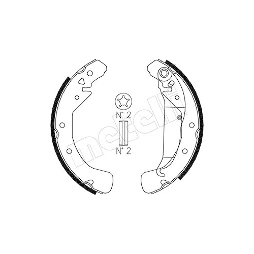 Bremsbackensatz Metelli 53-0311 für Opel Hinterachse