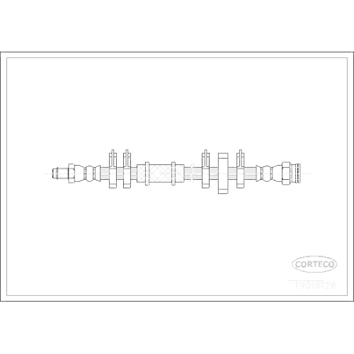 Bremsschlauch Corteco 19018126 für Lancia Autobianchi Vorderachse