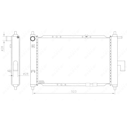 Kühler Motorkühlung Nrf 53375 für Daewoo