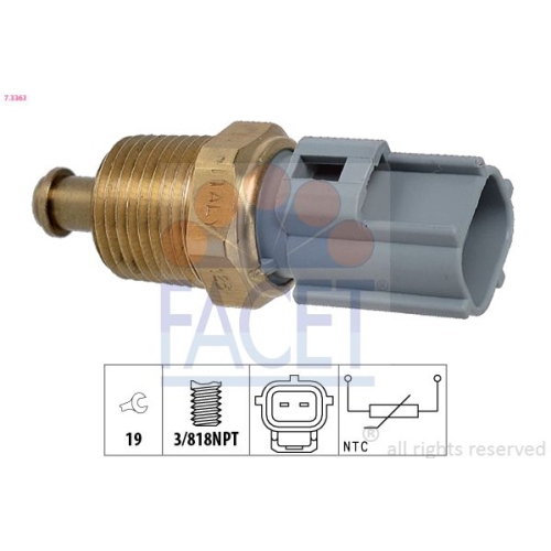 Sensor Kühlmitteltemperatur Facet 7.3363 Made In Italy - Oe Equivalent für Ford