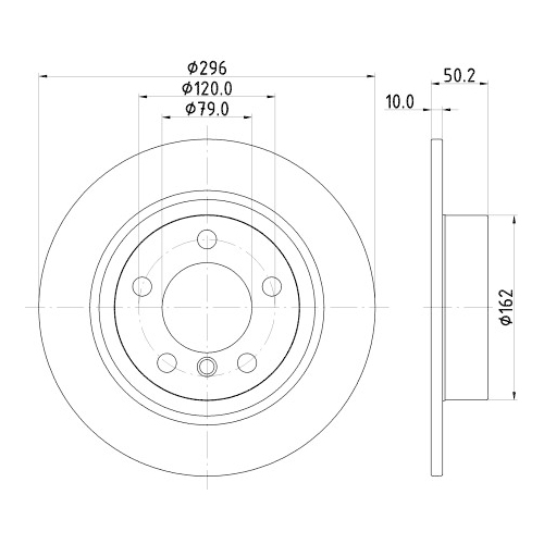 Hella Pagid 2X Bremsscheibe Hinterachse Pro für Mini