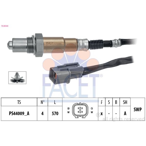 Lambdasonde Facet 10.8344 Made In Italy - Oe Equivalent für Hyundai