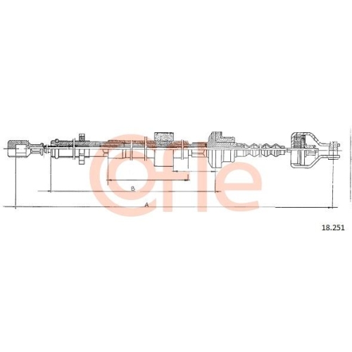 Seilzug Kupplungsbetätigung Cofle 18.251 für Hyundai Kia