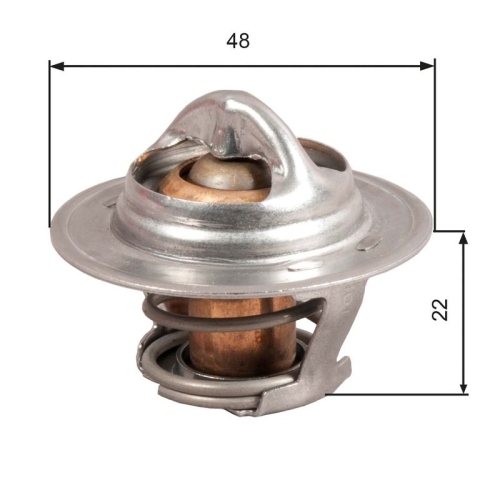 Thermostat Kühlmittel Gates TH28592G1 für Ford Opel Vauxhall Chevrolet Daewoo