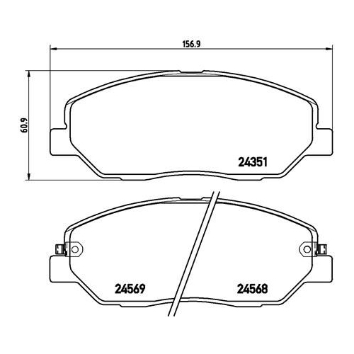 Bremsbelagsatz Scheibenbremse Brembo P30036 Prime Line für Ssangyong Hyundai Kia