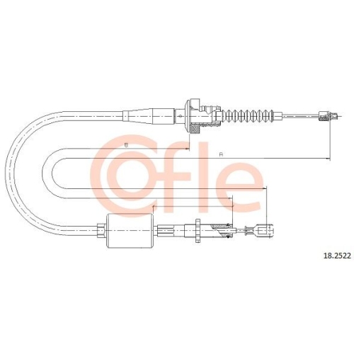 Seilzug Kupplungsbetätigung Cofle 18.2522 für Hyundai