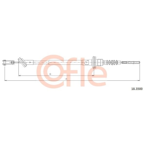 Seilzug Kupplungsbetätigung Cofle 18.3500 für Chevrolet