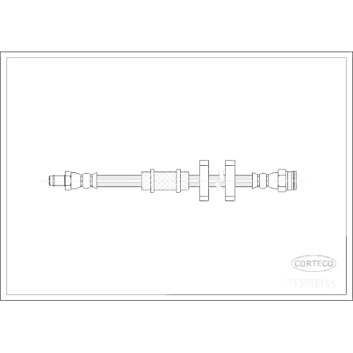 Bremsschlauch Corteco 19018135 für Fiat Vorderachse