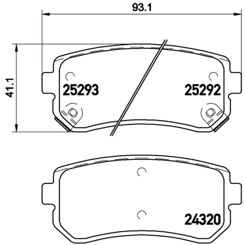 Bremsbelagsatz Scheibenbremse Brembo P30051 Prime Line für Hyundai Kia Changan