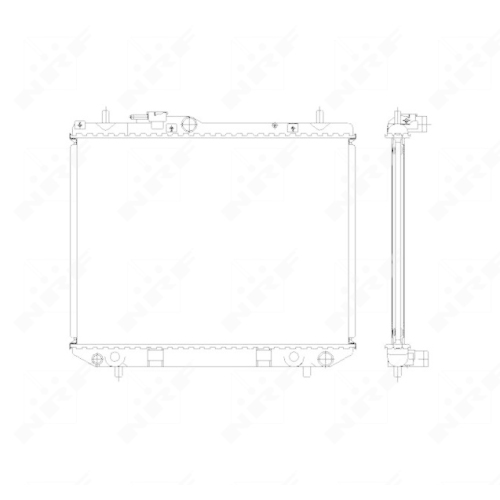 Kühler Motorkühlung Nrf 53536 für Daihatsu Für Fahrzeuge Ohne Klimaanlage