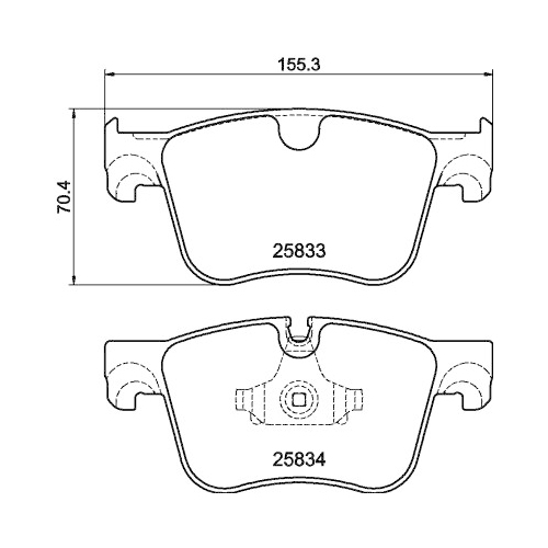 Bremsbelagsatz Scheibenbremse Hella Pagid 8DB 355 020-981 für Citroën