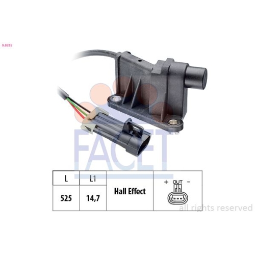 Sensor Nockenwellenposition Facet 9.0315 Made In Italy - Oe Equivalent für Opel