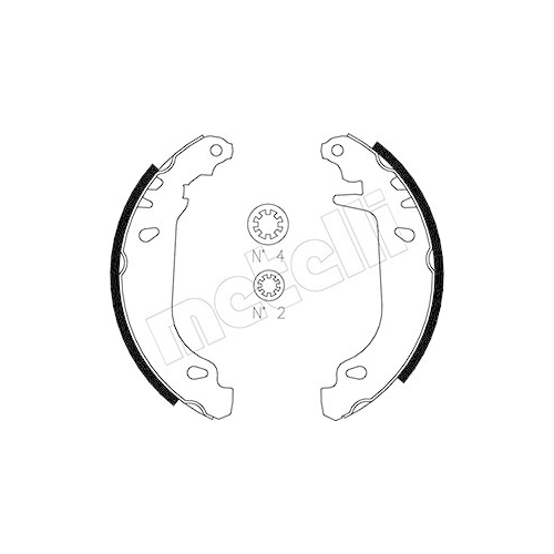 Bremsbackensatz Metelli 53-0345 für Renault Hinterachse