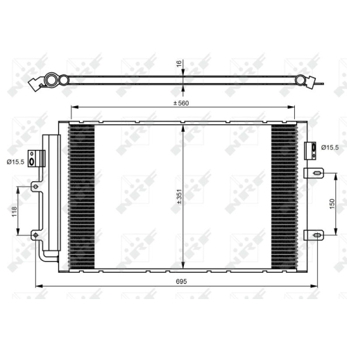 Kondensator Klimaanlage Nrf 350083 Easy Fit für Iveco