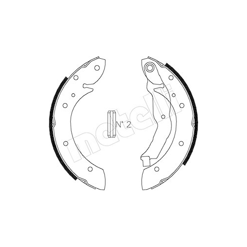 Bremsbackensatz Metelli 53-0351 für Fiat Renault Hinterachse