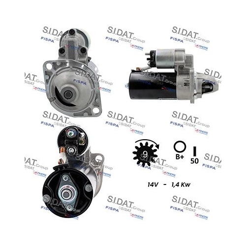 Starter Sidat S12BH0103 für Bmw Ford Lombardini Weidemann