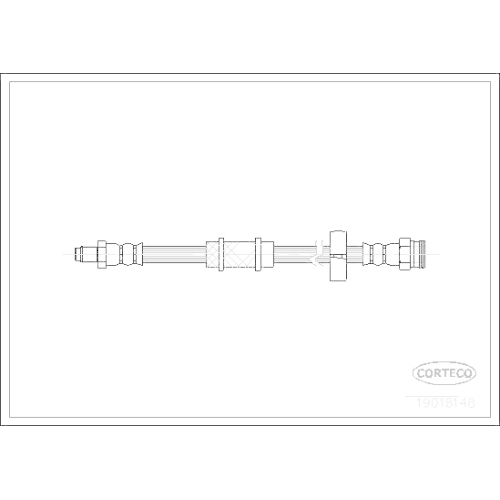 Bremsschlauch Corteco 19018148 für Fiat Vorderachse Vorne